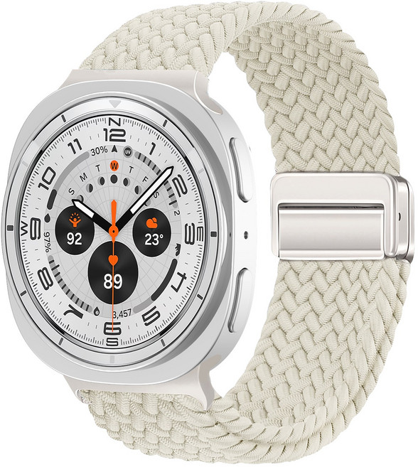 Fegwilde 갤럭시워치8/8클래식 호환 마그네틱 브레이드 스포츠 루프 스트랩 40MM/44MM/46MM, 별빛