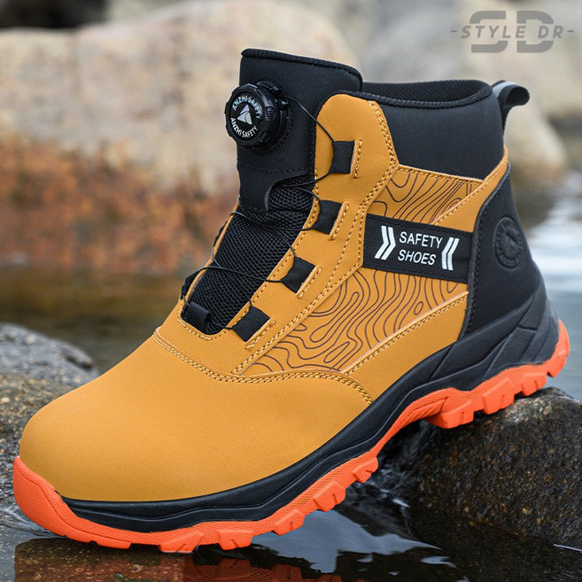 스타일닥터 남성용 하이웨스트 사계절 안전화 백헤드 부셔 방지 미끄럼 방지 내구 작업화