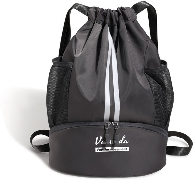 반웨다 멀티볼백 축구공 축구화 가방 물통 수납, 그레이, 1개