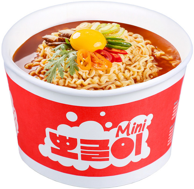 [런칭 파격세일] 뽀글이Mini 300개 이지쿡 라면조리기 전용용기 1200cc 원형 라면용기 IH5600/CAN7000 용기, 1박스, 300개입