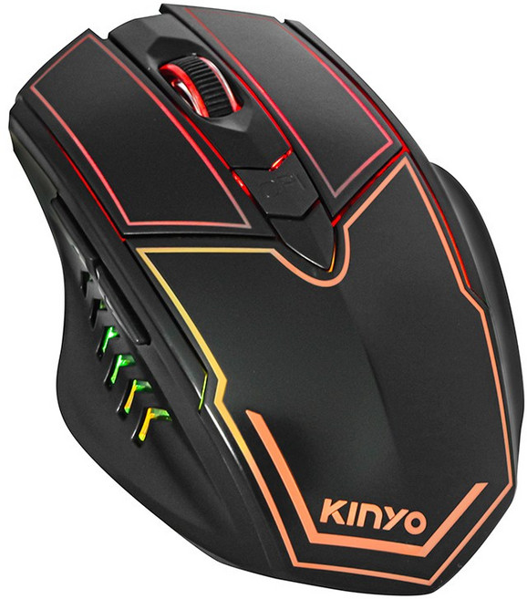 KINYO 競速電競滑鼠 GKM-812, 黑色, GKM812
