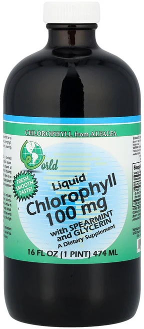 월드오가닉 리퀴드 클로로필 100mg, 474ml, 1개 - 쿠팡