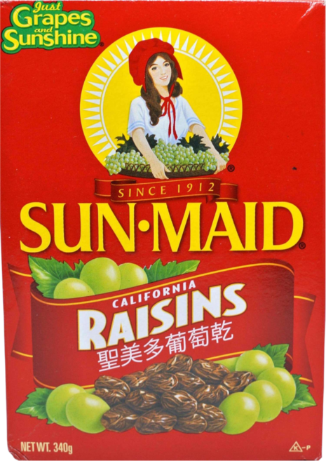 SUN-MAID 聖美多葡萄乾，加州天然葡萄乾，健康零食，獨立包裝方便攜帶，340g大容量, 24盒