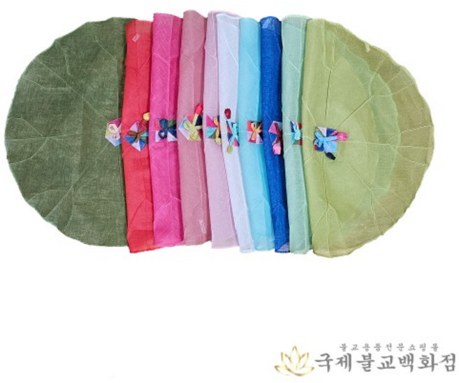 고급모시다포 - 연잎 나뭇잎 밥상보 절수건 상덮개 조각보 모시상보 상커버 법보시, 하늘색, 1개