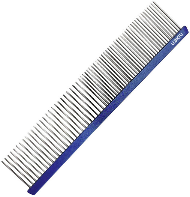 닉센 일자 콤빗 N7S(퍼플) 강아지 고양이 빗 털 비숑 푸들 콤 브러쉬, NX17S, 1개