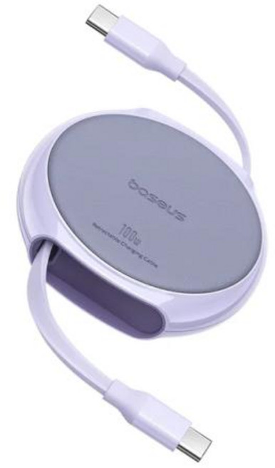 베이스어스 Baseus USB C 타입 케이블 PD 100W 고속 충전 날짜 노트북, 1개, 없음, 1) 보라색 - 1m