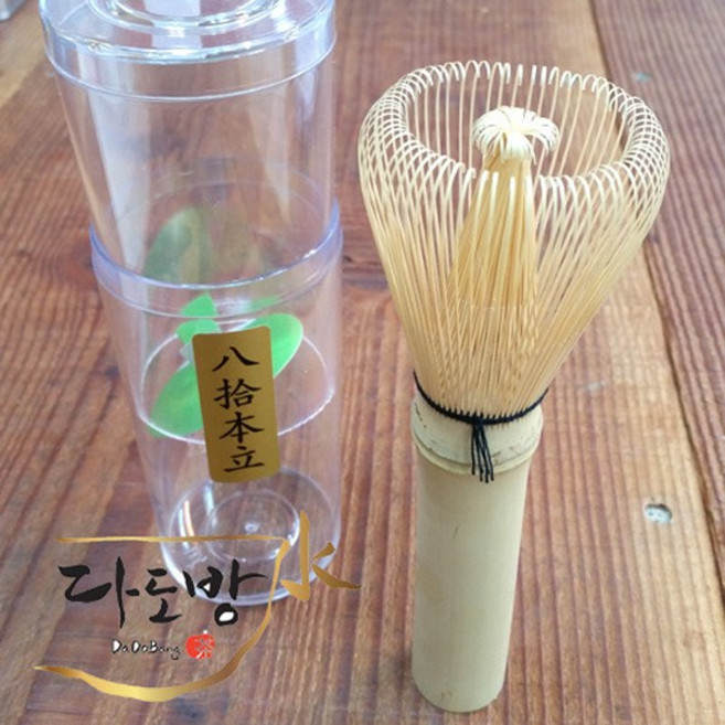 긴 차선(80본) 롱 키다리 말차용 대나무 찻솔/다선 녹차가루 차도구, 1개