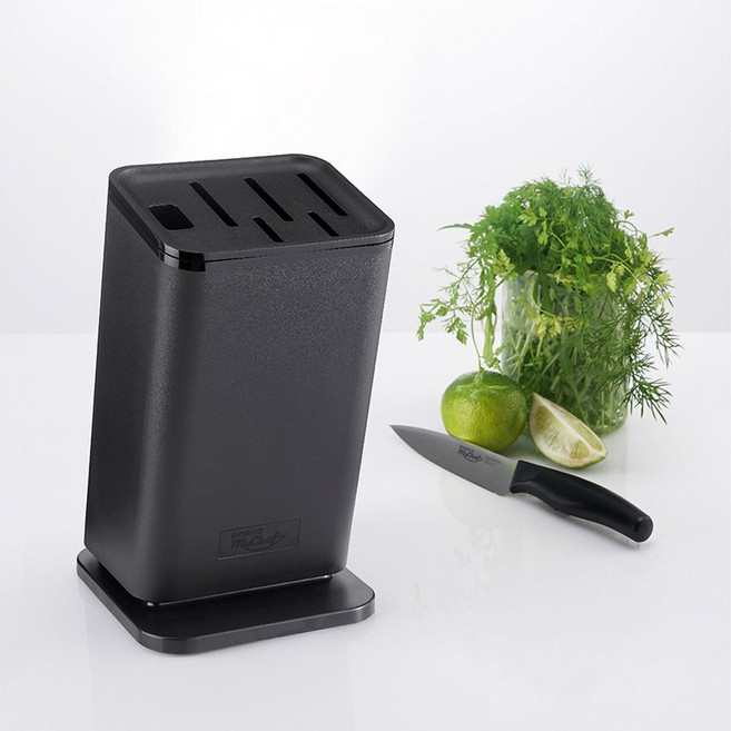 도루코 마이셰프 세이프 향균 칼블럭 칼꽂이 칼수납, 블랙, 1개