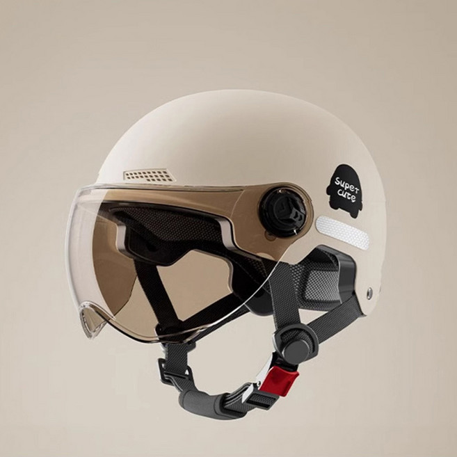 Oyoson 자외선차단 라이딩 안전 헬멧 흡수 충격 통풍, 베이지, 1개