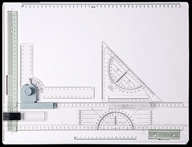 미카도제도판 설계도면 전문가용 제도판 휴대용 A4 건축사 제도기, 1박스, A3 기본