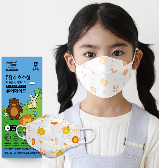 퓨어메이트 KF80 초소형 캐릭터 30매 패턴 어린이, 초소형캐릭터, 30개, 1개입