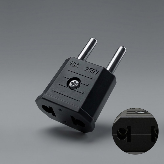 국산 220V 변환 어댑터 돼지코 플러그 젠더 반대어답터 직구 유럽형, 5개