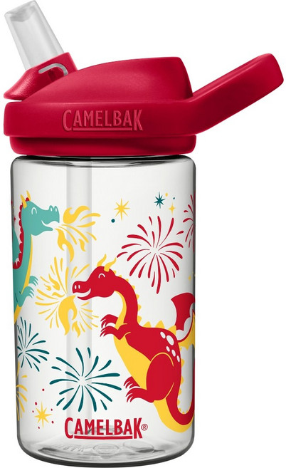 CamelBak 400ml eddy 角落生物 兒童吸管運動水瓶 贈背帶, 1個, 慶典飛龍 限定款