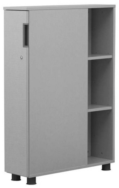 ANU-DHF-7303 옷장 겸 책장 / L형 R형 사이드장 사무가구 수납가구 사무용가구, 실버그레이-R 형