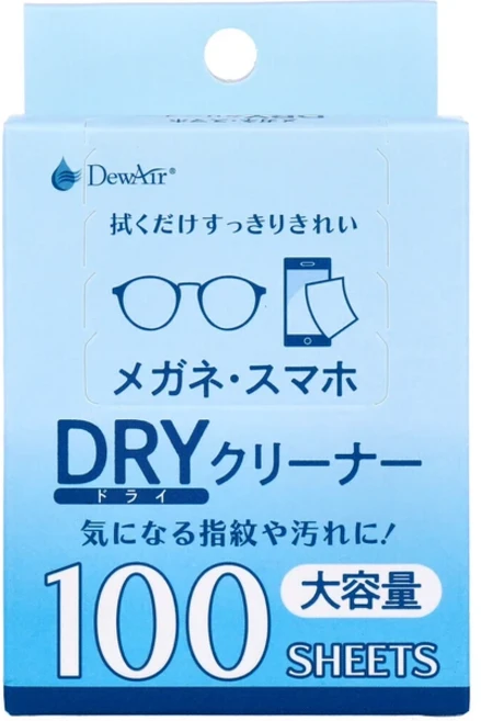 DewAir 乾式擦拭布 眼鏡手機專用 100片, 1個, 單一