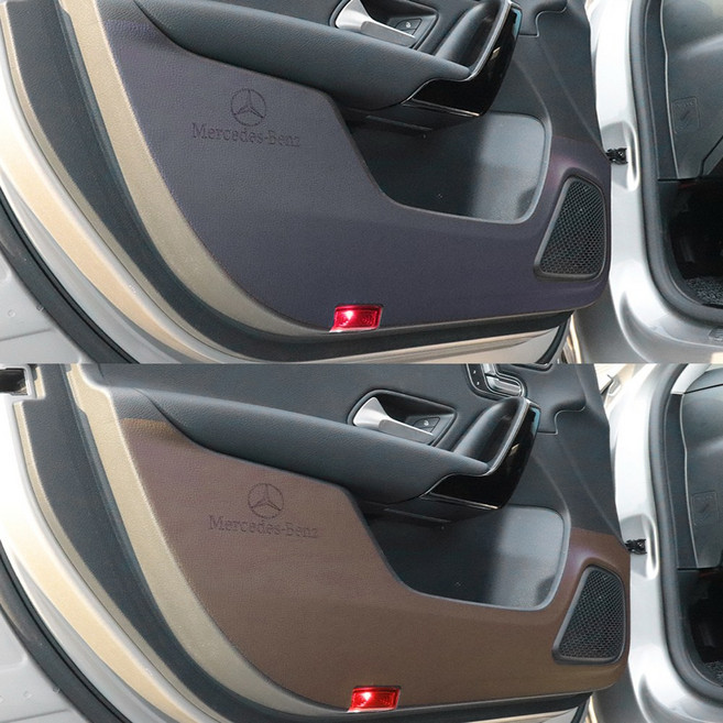콘보이 A클래스 a220 해치백 W177/a35 amg 인조가죽도어커버 튜닝도어커버 차량 문짝 보호 기스 스크래치방지, 인조가죽도어커버 블랙, 벤츠