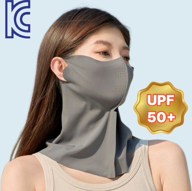 오드넌 숨이 편한 스포츠 마스크 UV 자외선 차단 골프 등산 낚시, 다크그레이, 1개