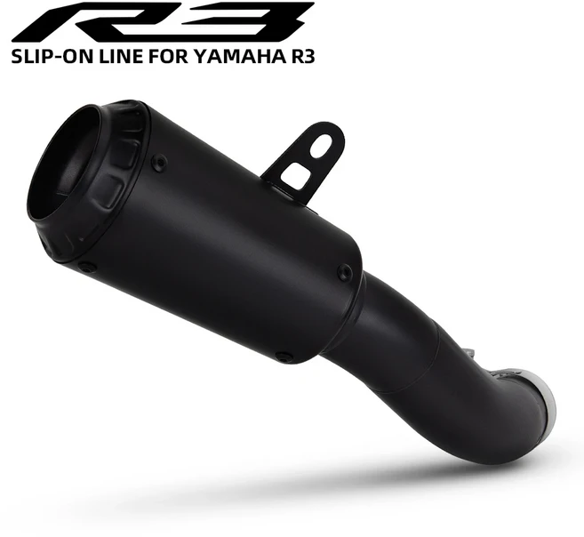 야마하 YZF R3 MT03 R25 2015-2025 오토바이 배기구 개조 머플러 (미들 링크 파이프 가스켓 포함), 02 b