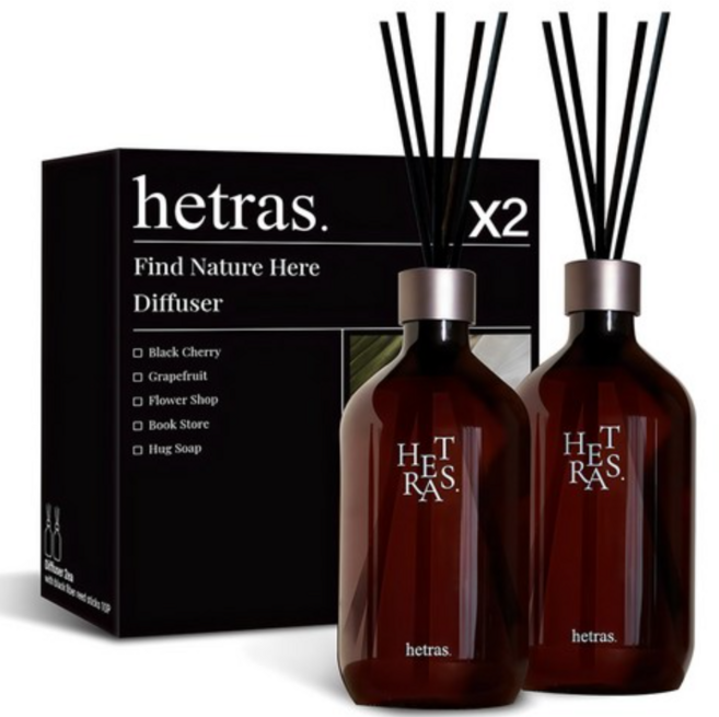 헤트라스 프리미엄 디퓨저, 호텔우드, 500ml, 2개