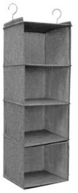 걸이식 수납함 4칸형 그레이, 1개