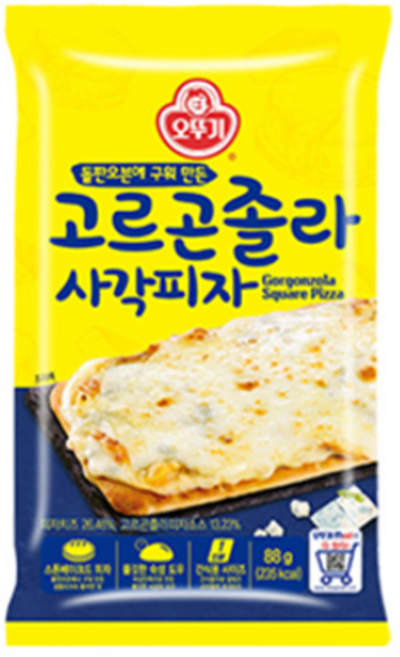 (냉동) 오뚜기 고르곤졸라 사각피자 88g, 2개