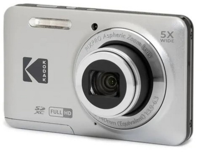 KODAK 柯達 PIXPRO FZ55 數位相機, 1個, 銀色(公司貨)-單機