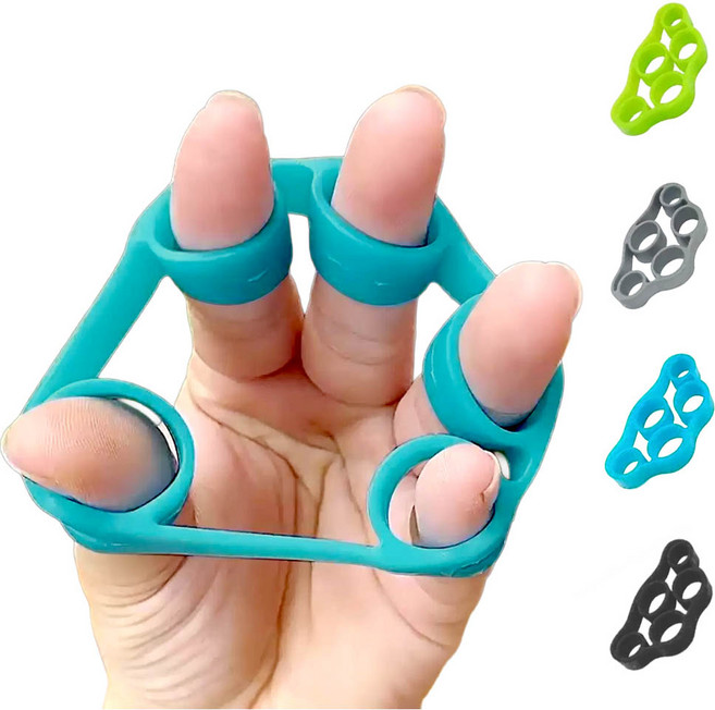 깔끔더하기 손가락 운동기구 근력기 신전력 재활훈련 손운동, 2개, 딥블루