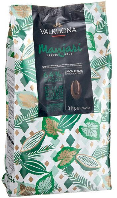Valrhona 만자리 64% 다크 초콜릿 퍼지, 1개