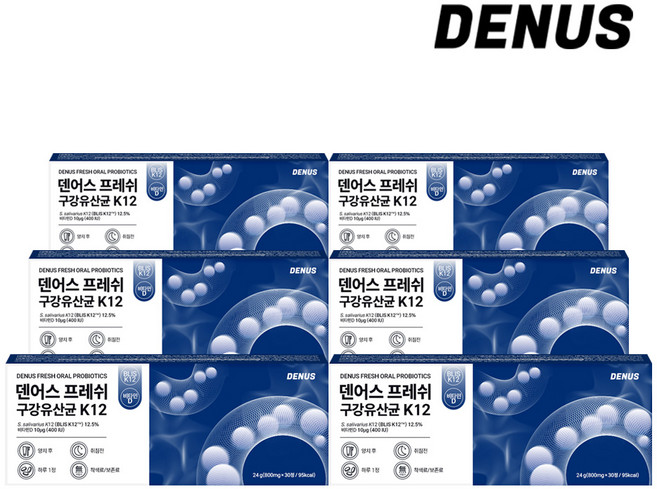 덴어스 프레쉬 구강유산균 K12 6개월분, 24g, 6박스, 30정