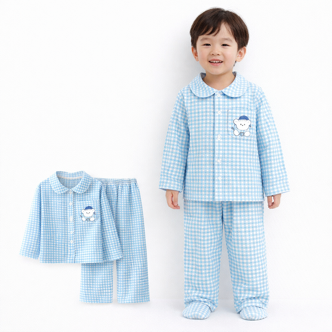 유아동 카라 잠옷 상하세트 긴팔 실내복 파자마 코코잠잠꿈나라잠옷