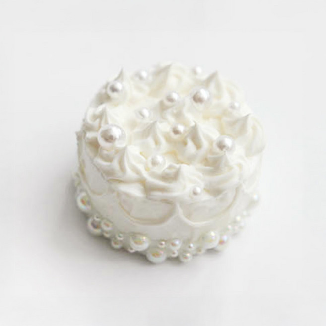 SANS 데코덴 미니어처 케이크 키링 만들기 DIY 키트 세트 집콕 취미, 1개, [5. 웨딩진주케이크]