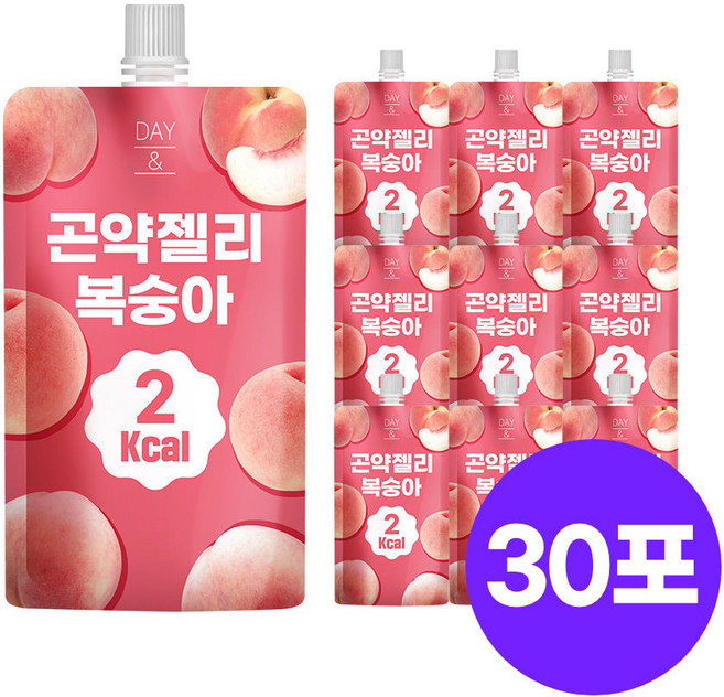 데이앤 곤약젤리 복숭아, 150g, 30개