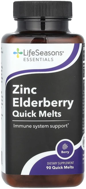 LifeSeasons 아연 엘더베리 퀵 멜트 베리 90 Quick Melt, LifeSeasons아연엘더베리퀵멜트베리90QuickM, 1개, 90정 - 쿠팡