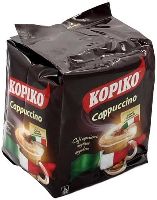 Kopiko Blanca 인스턴트 커피 믹스 – 정통 인도네시아 화산 유혹적인 아로마가 있는 맛있는 크리미 30g1.1온스/30g x 스틱 10개 238477, 0.88 Ounce (Pack of 10), Cappuccino, 30g, 1, 10