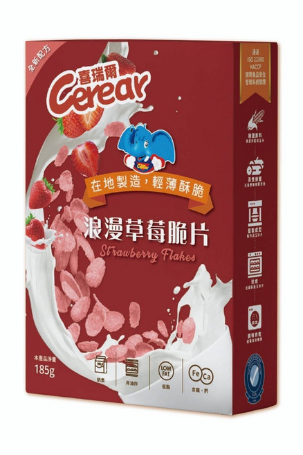 喜瑞爾 活力五彩球 穀物脆片, 185g, 1個
