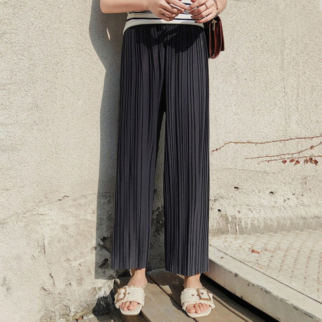 [목화상회] 와이드 주름 밴딩 바지