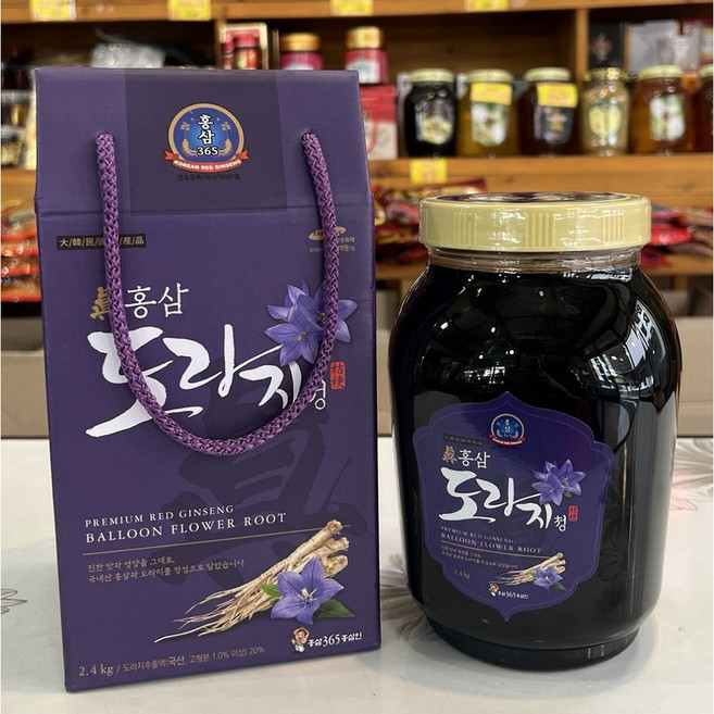 국산100% 홍삼 도라지청 도라지조청 대용량 선물용 2400g (2.4kg), 1개, 2.4kg