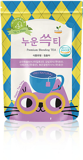 누운 쓱티 올인원 블렌딩티 결명자차 메리골드차 국화차 블렌딩차, 50g, 1세트, 25개입