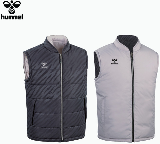 험멜 패딩조끼-양면 패딩조끼-패딩 베스트(HM-6884-검/L그레이)
