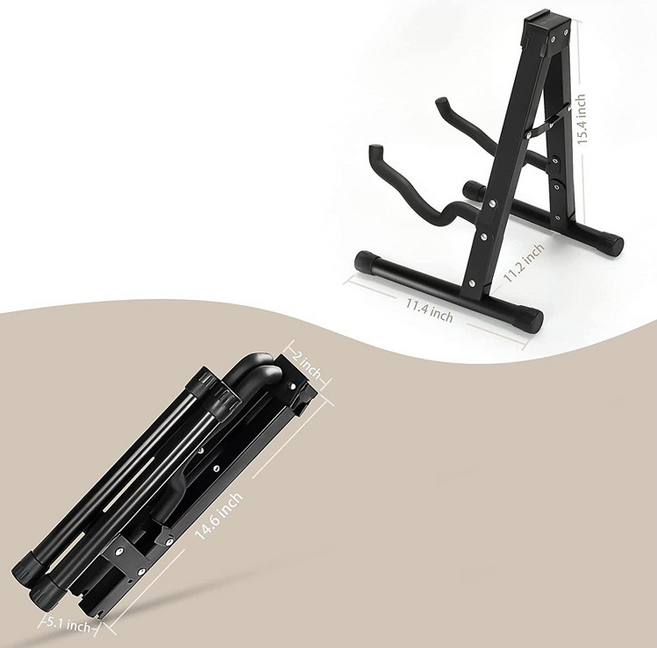 3단 접이식 A형 기타거치대 통기타 클래식 일렉 우쿨렐레 바이올린 받침대 스탠드, 1개