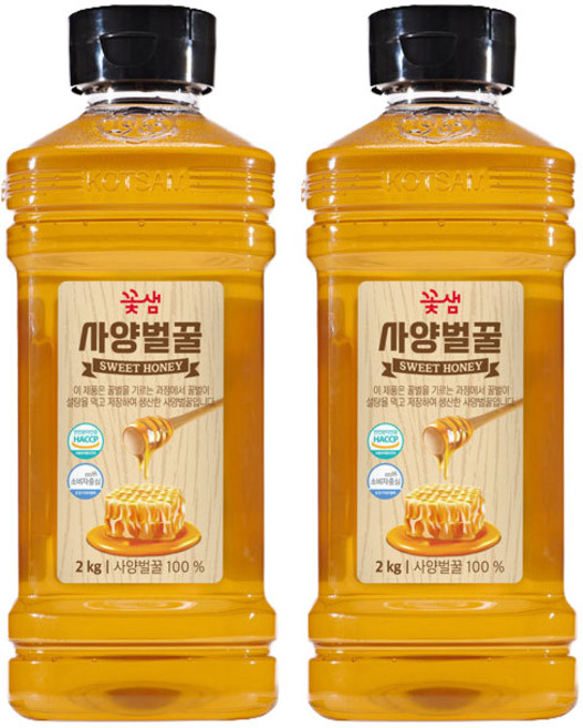 꽃샘 사양벌꿀 2kg 2개세트, 2개