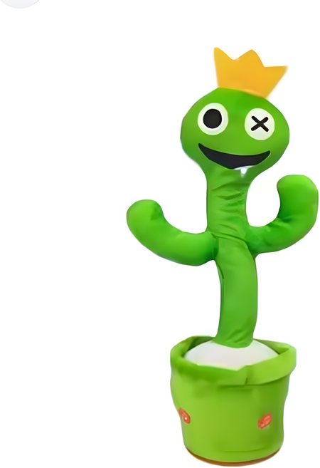 레인보우 프랜즈 춤추고 노래하는 선인장 인형, 1개, 녹색, 34cm