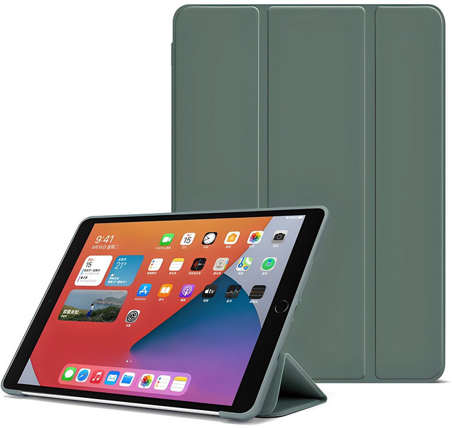 두스피릿 아이패드 6세대 5세대 에어1 2 9.7인치 스마트커버, 딥그린