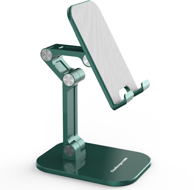 챌린지하이브리드 스마트폰 태블릿PC 접이식 탁상 거치대 CH-12OS, 그린, 1개