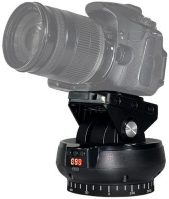 rc카 키덜트 CARS Desental YT12 회전 파노라마 리모컨 팬 틸트 전동 삼각대 전기 헤드 전화 카메라용, 1) Black, 1개