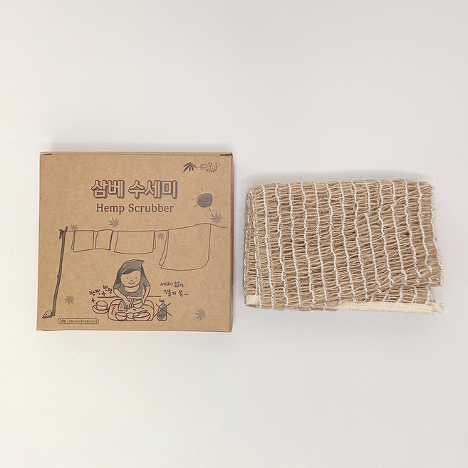 [예고은삼베] 국산 천연 삼베 수세미 3종 택, 2호(일반형), 1개, 3개