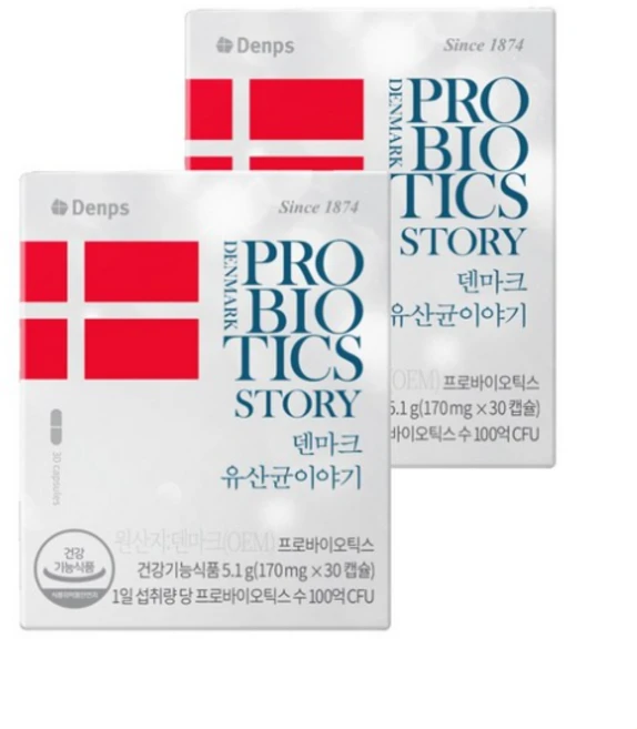 덴프스 정품 덴마크 유산균이야기, 30정, 2개 - 쿠팡