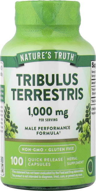 절실히 몸관리가필요한시기 Nature's Truth 트리블러스 빠른 방출 캡슐 100정(캡슐 1정당 500mg) 프리미엄할인상품입니다, NaturesTruth트리블러스빠른방출캡슐100정캡슐1, 1개, 100정 - 쿠팡