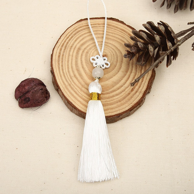 전통 태슬 미니 노리개장식 20개, 흰색x20개