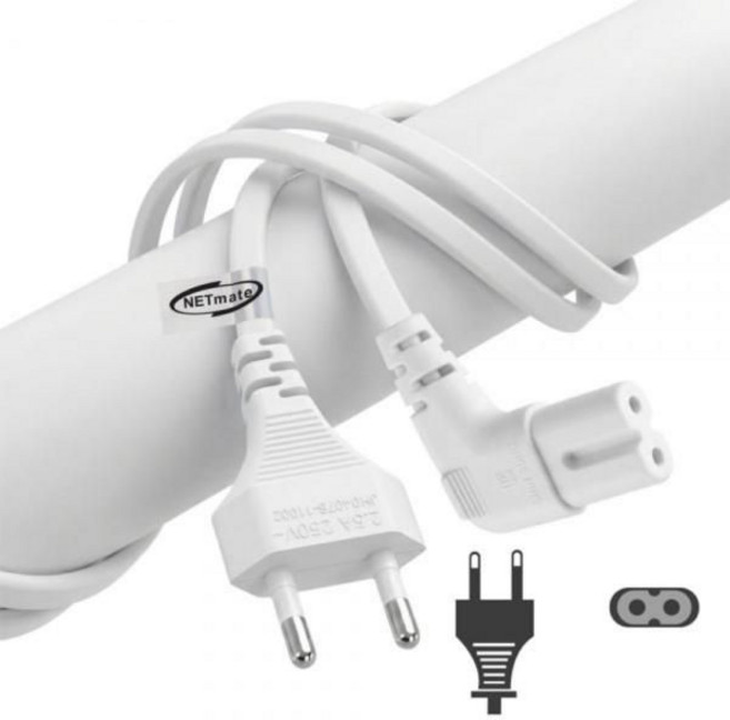 국산 KC인증 화이트 8자 꺾임형 전원 케이블 1.3m 220v 2구 오디오 스피커 파워 코드 기억자 꺽임 전기 선, KC인증 파워케이블 50cm AC 220v 컴퓨터 모니